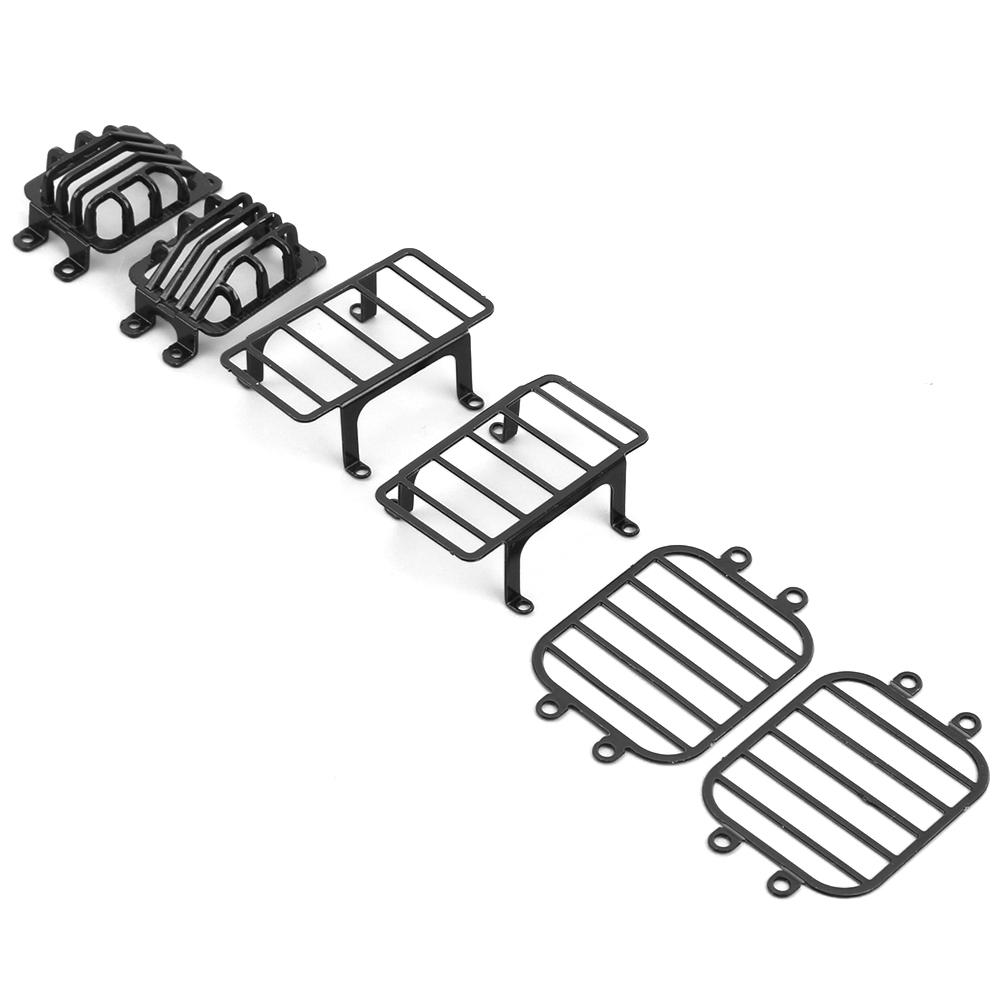 6pcs Set Headlight Cover Rear Side Lamp Guard Kit Fit for TRAXXAS TRX‑4 G500 TX‑6 G63 1 10 RC Car