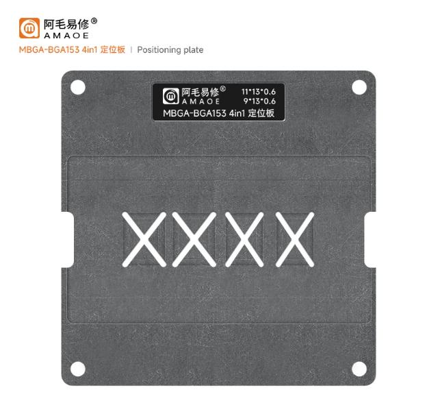 AMAOE MBGA-BGA153 BGA169 Zinnpflanzplattform Halterung EMMC EMCP UFS Speicher Flash-Chip 4-in-1 Löt-Schablone
