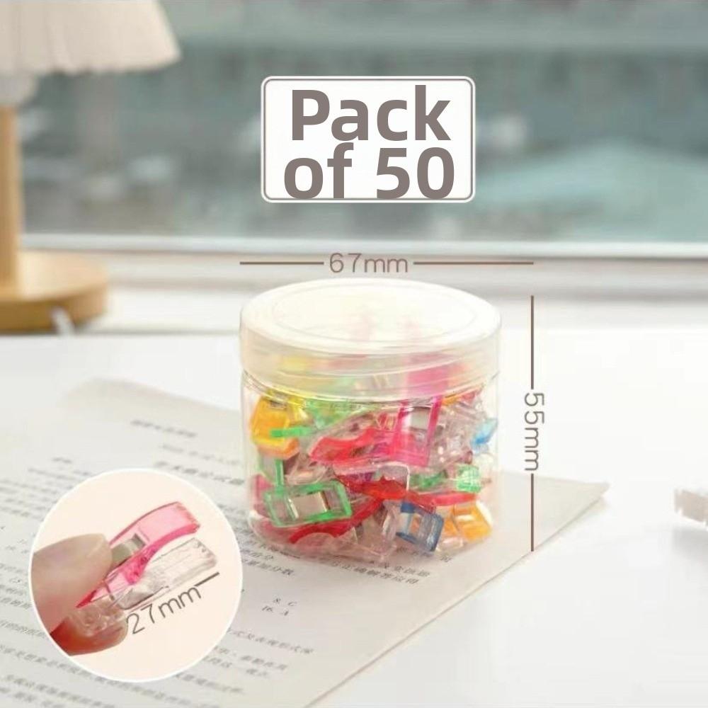50pcs/box Portable Sewing Clips Multi-Purpose Patchwork Clips Diy Supplies Fabric Clips Embroidery
