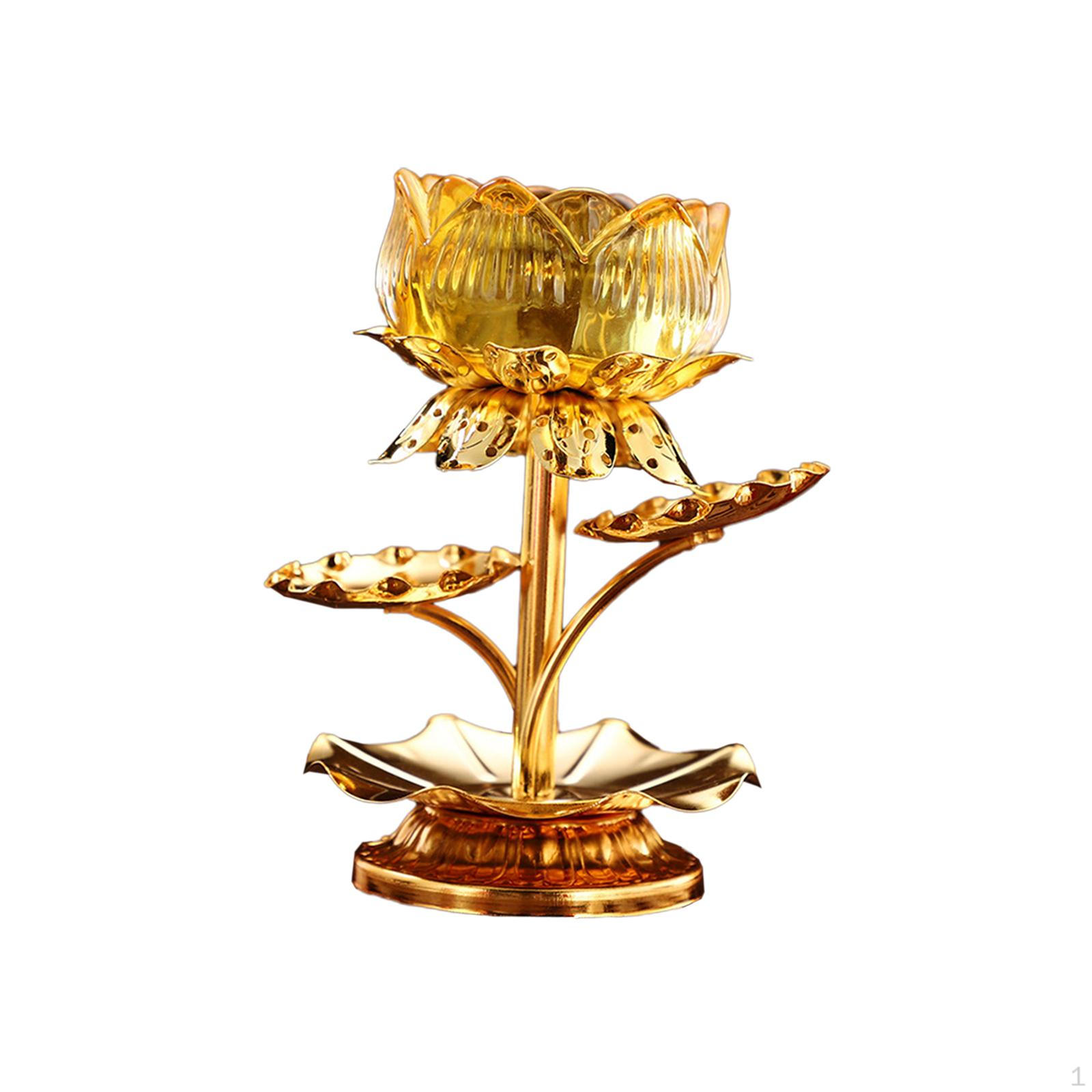 Butter Lamp Holder Candle Stand Buddhist Altar Supplies Meditation Tea Light жёлтый