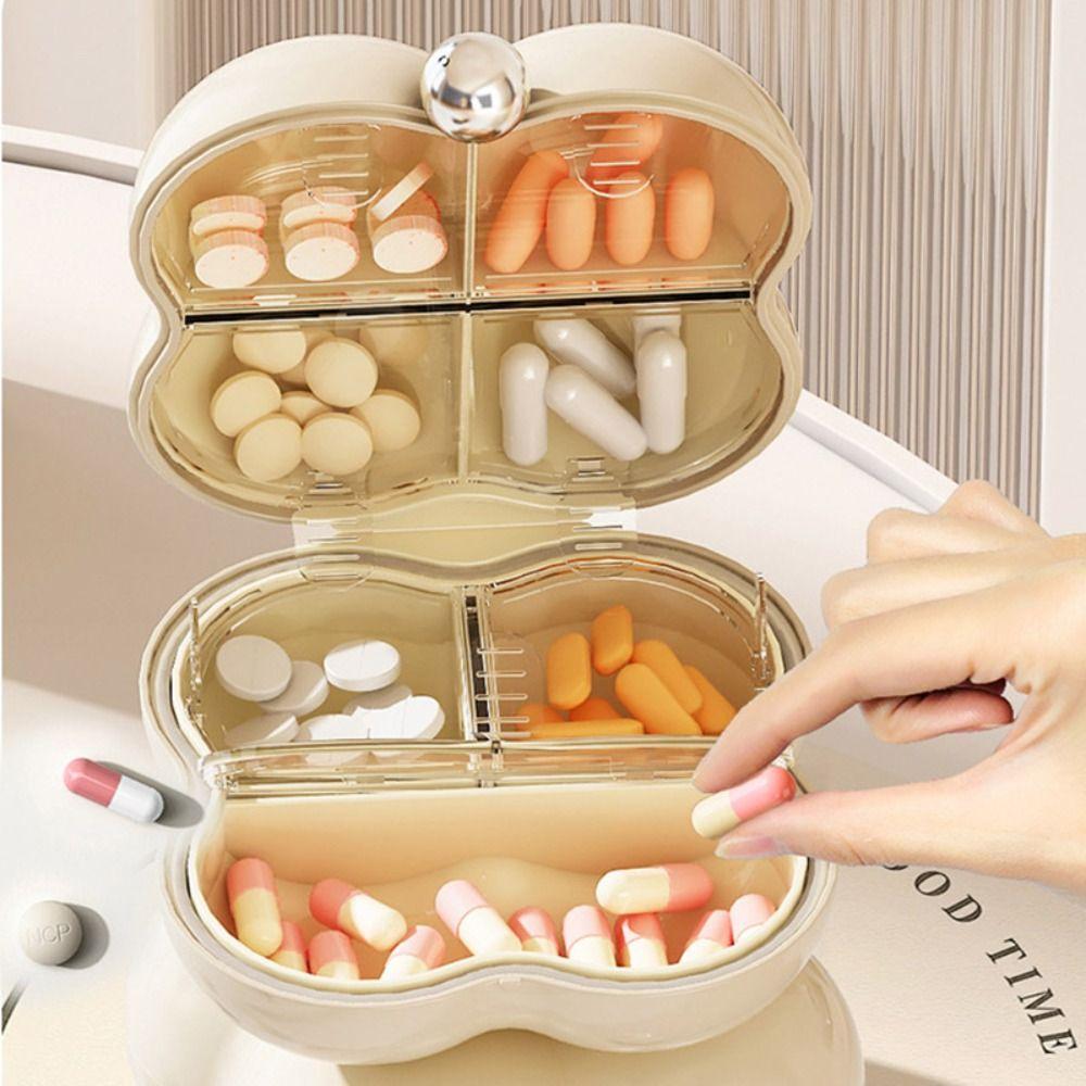 Dispensing Pill Case 7 Grids Pill Dispenser Pocket Medicine Box Medicine