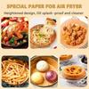 300PCS Home Kitchen Air Fryer Baking Paper, Barbecue Tray, Circular Oven Mat,disposable Oil Proof Paper Coating