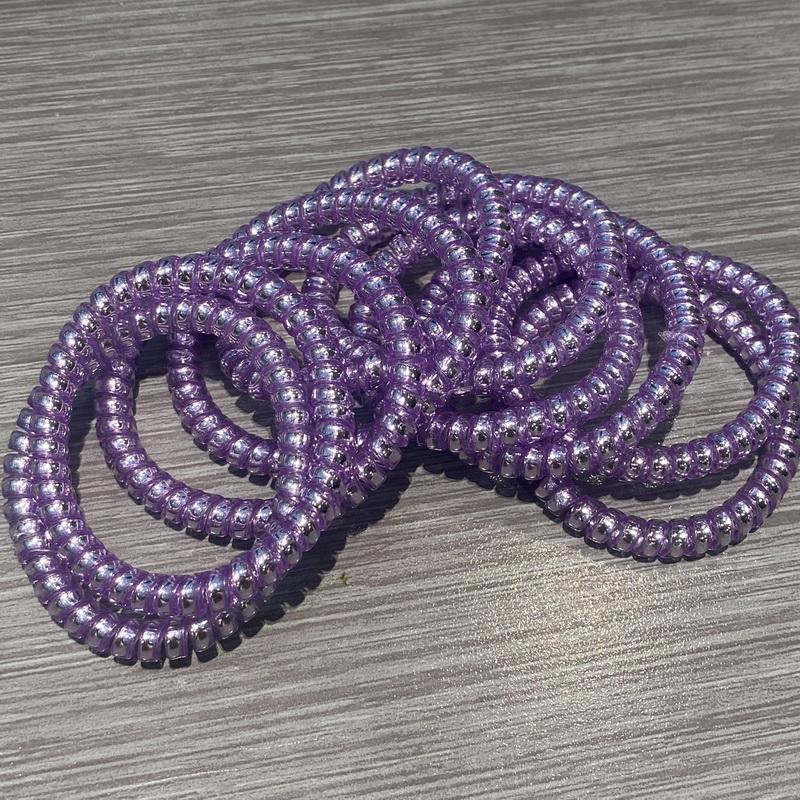 10 buc/set Elastice de păr tip arc de sârmă de telefon pentru femei, culori solide, elastice de păr pentru fete, elastic de păr tip scrunchie telefon