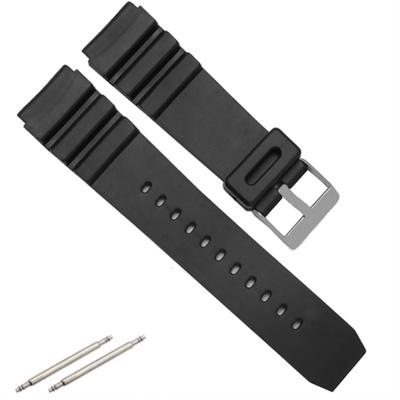 KEIOMI 1PCS Watch Band Silicone Ring Band Men Sport Diving Black Strap Fit Casio Electronic Watch...