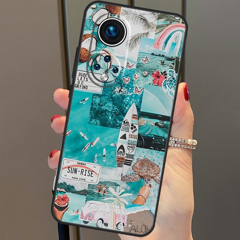 

Летний пляжный чехол-коллаж для Honor X8b X9b 90 70 50 Magic 5 Pro Magic 6 Lite X6 X7 X8 X9 X6a X7a X8a X9a Honor 90 Lite