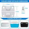Cooler Hinges Screws Set Cooler Plastic Hinge Set Camping Coolers Plastic Hinges Home Hinges Accessories