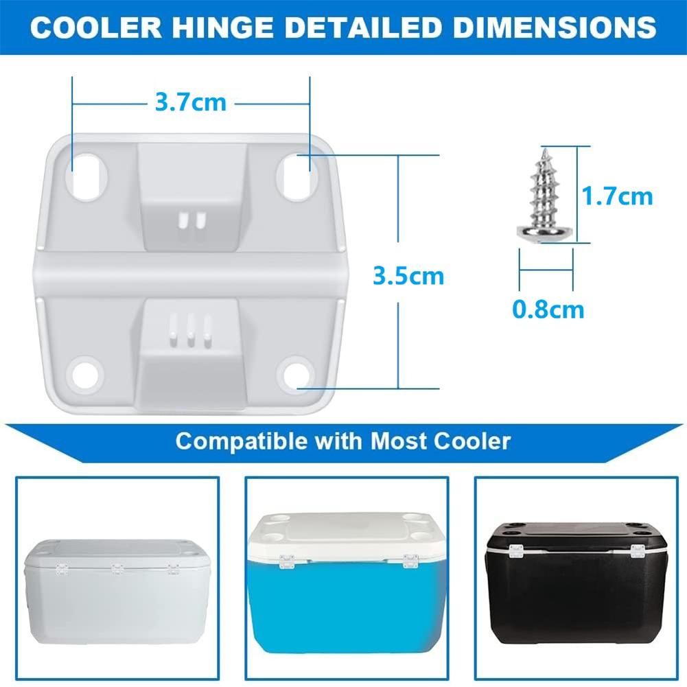 Cooler Hinges Screws Set Cooler Plastic Hinge Set Camping Coolers Plastic Hinges Home Hinges Accessories