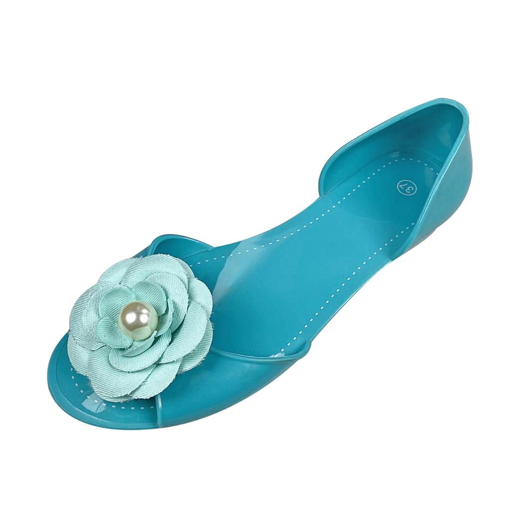 Damen Mode Hausschuhe Schleife Kristall Schuhe Pvc Bequem Casual Flache Schuhe Strandschuhe
