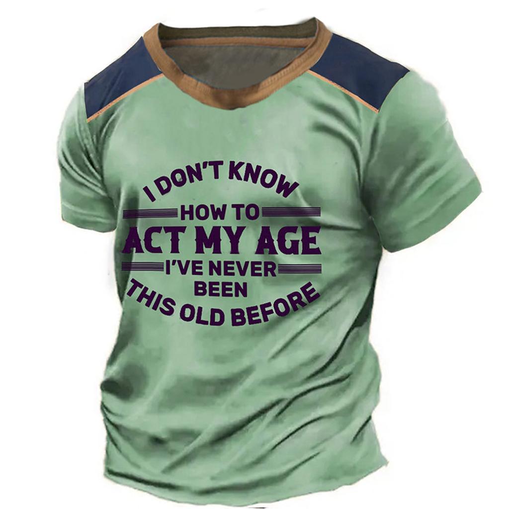 Pánské raglánové tričko s krátkým rukávem a kulatým výstřihem v retro stylu