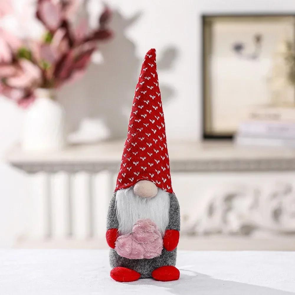Faceless Gnome Plush Doll Hand-held Confession Letter Valentine's Day Gifts Home Desktop Ornaments Wedding Party Decoration