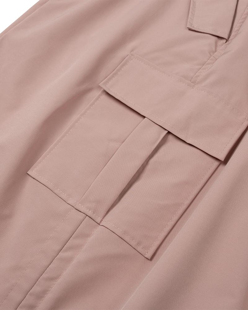 MOAA Shirred Cargo Maxi Skirt (Pink)