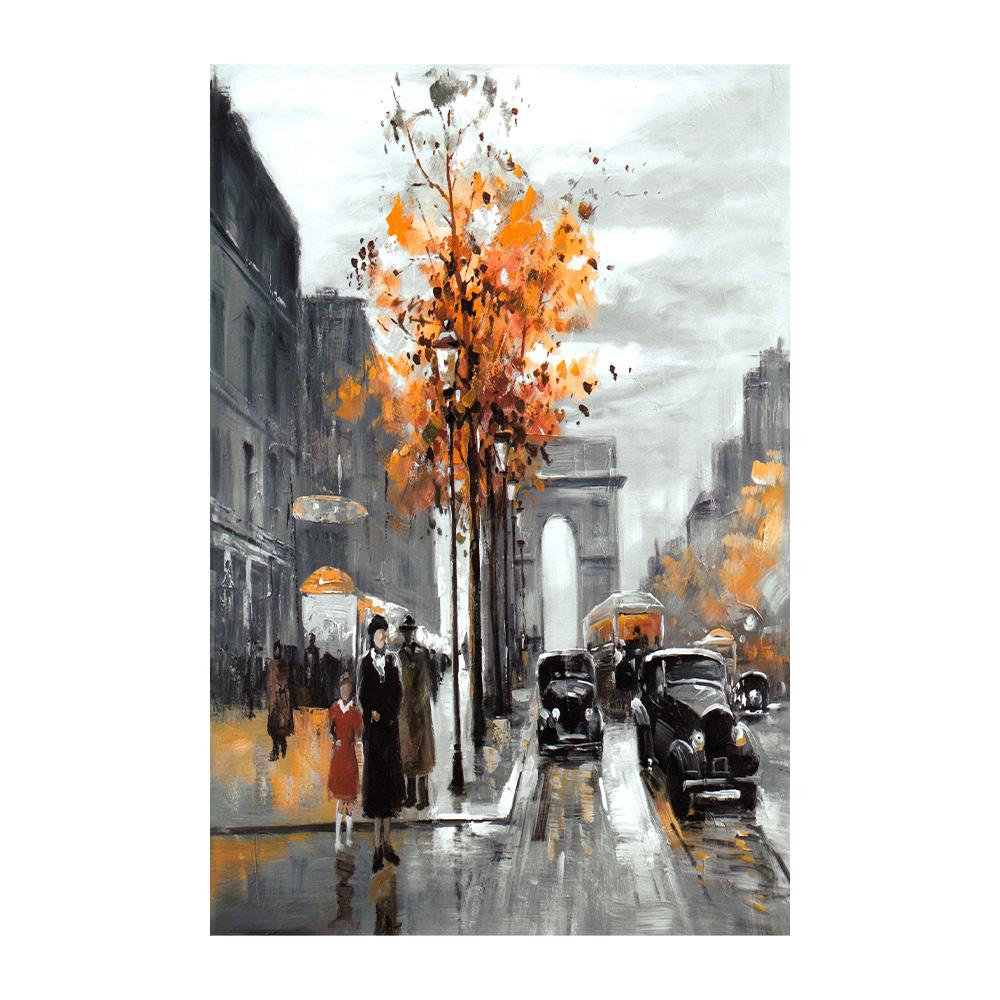 Abstract City Street Landscape Canvas Paintings Home Decor Street Scenery HD Prints Posters Pictures for Living Room Wall Art