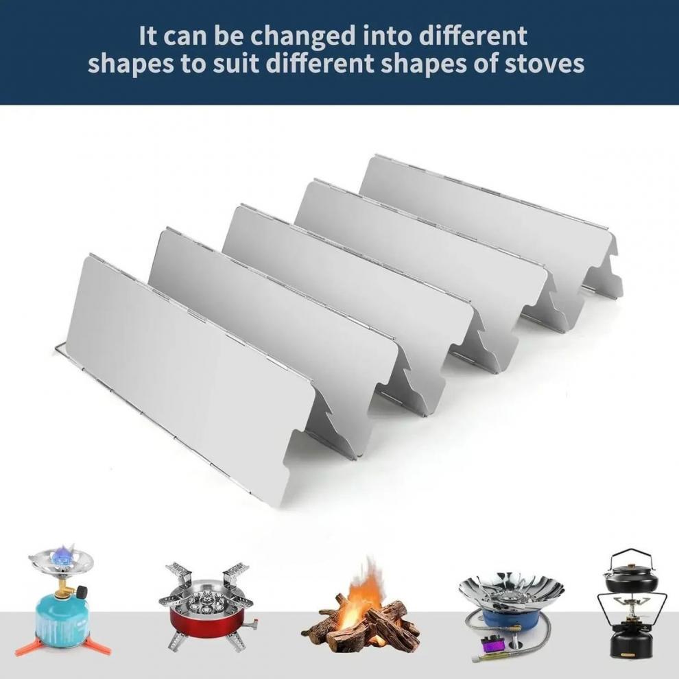 Folding Camping Stove Windscreen | Lightweight Outdoor Heat Shield for Picnics