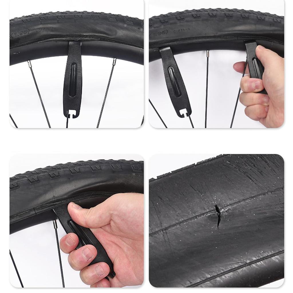 Glue-free Bicycle Tire Repair Kit - Includes Patch, Tire Lever
