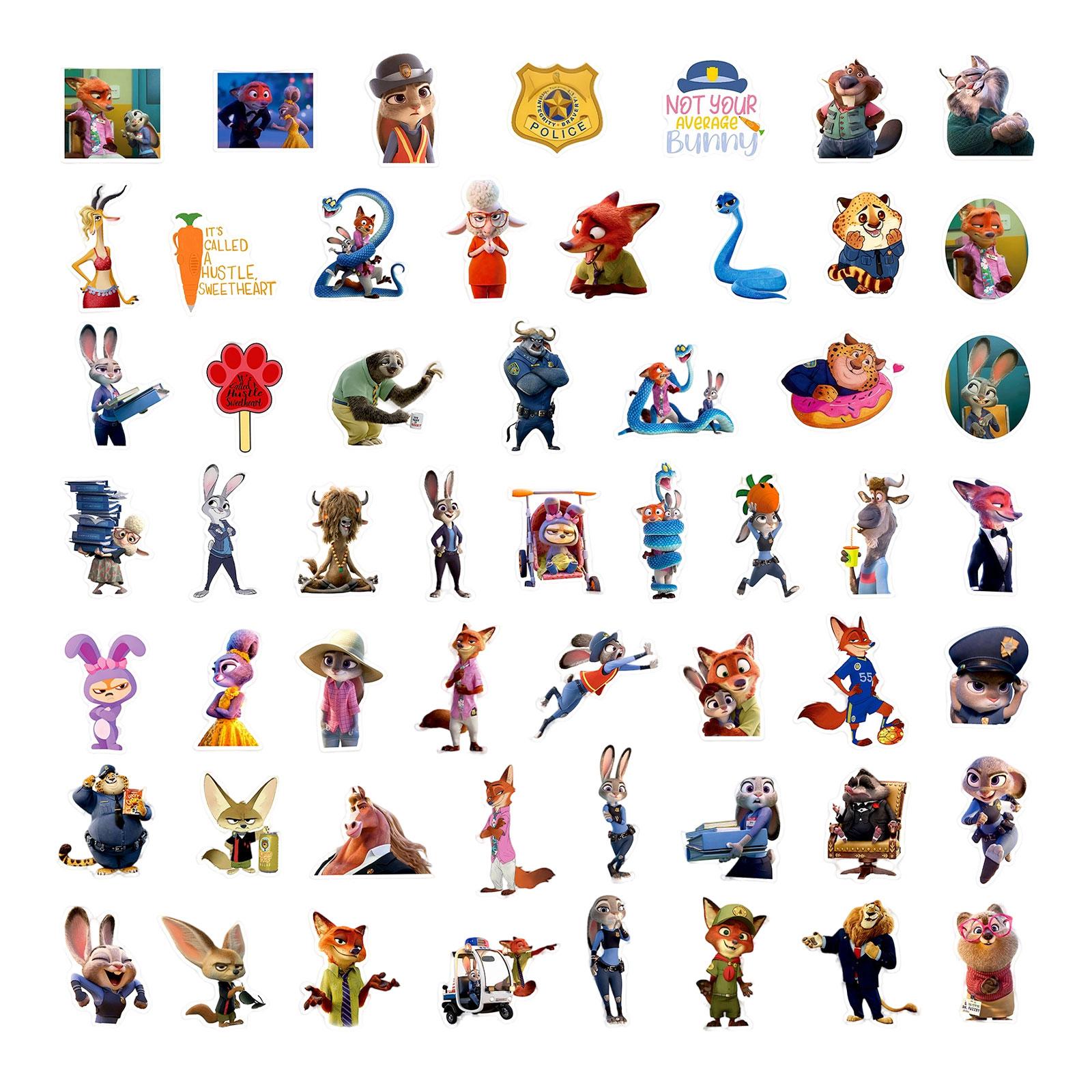 

55 Decorative Stickers For Desktop, Phone Case, Skateboard, Cartoon Animation Design One Size