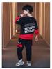 2025 New Boys' Spring & Autumn Loose Fit Two-Piece Korean Style Sports Suit for Kids