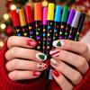 Weihnachts-Stifteset, 12, Farben, Feiertags-Nageldesign-Stifte für DIY-Maniküren