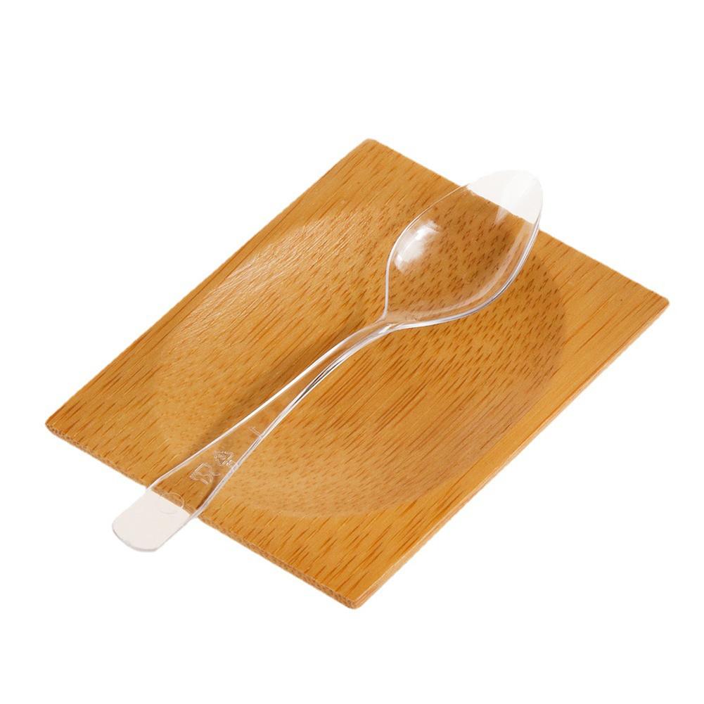 100 ks jednorázových mini degustačních lžiček na zmrzlinový dort Desert Želé pudink Party potřeby Černé/průhledné plastové servírovací lžičky