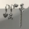 1 Set Damen Ohrringe Süß Cool Gothic Mehrere Stile Elegant Geschenk Legierung Liebesherzförmig Creolen Hänge Stecker Ohrringe Set für Verabredungen