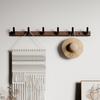 Wood Wall Hook White Black Aluminum Creative 3 4 5 6 Row Hooks for Bathroom Kitchen Door Decorative Coat Towel Key Holder Hanger
