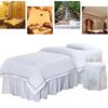 SPA Massage Table Bedding Set Full Cover with Skirt 120x80cm Polyester Salon Spa Beauty Table Linen