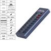 Aluminum 10-Port USB 3.0 Hub with Independent Switches and High Power Splitter