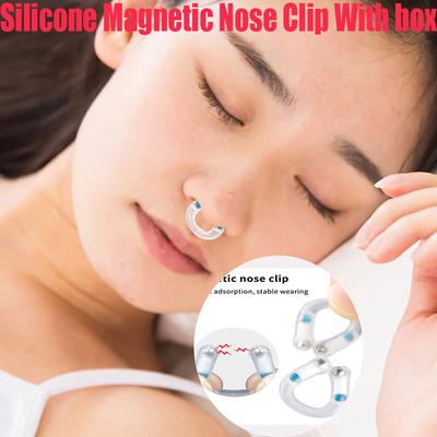 1Pcs Anti Snore Stop Snoring Nose Clip Silicone Magnetic Sleep Tray Sleeping Aid Apnea Guard Night Device with Case Anti