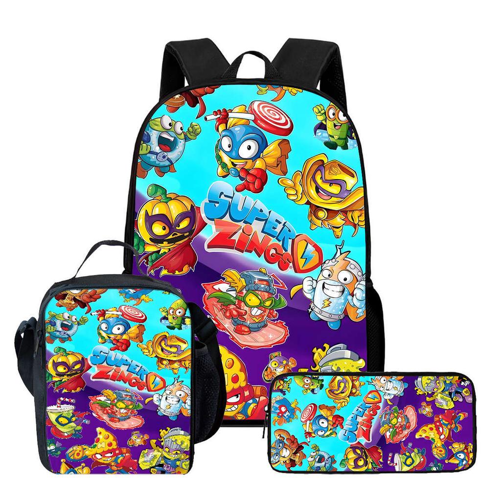 Super Zings Student Learning Essential Comfortable School Bag Cross-Border Co-Ed Backpack