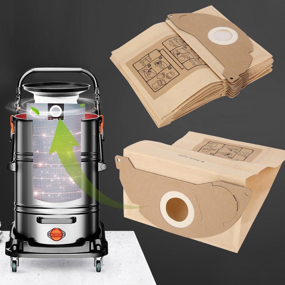 10Pcs Set Vacuum Cleaner Paper Garbage Dust Bags for KARCHER WD2250 A2004 A2054 MV2