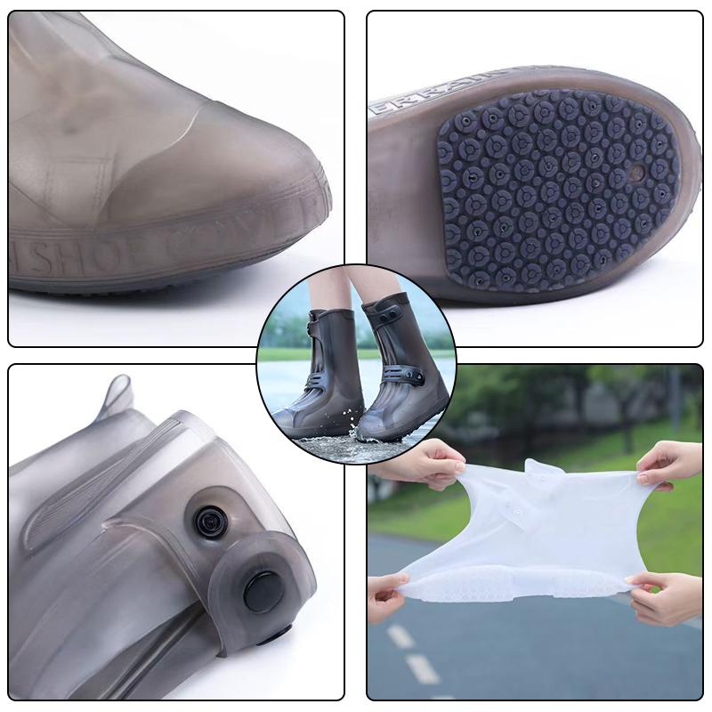 M-XXL Rain Shoe Cover Reusable Outdoor Rain Boot Covers for Adult Children Waterproof Anti-slip Shoes Protectors