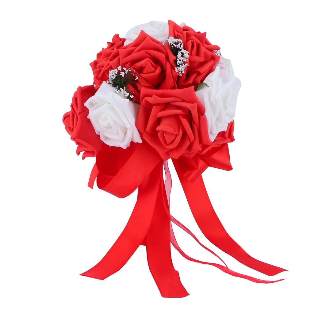 Bridal Bouquet PE Artificial Flowers Bunch for Wedding Stage Office Home Decoration