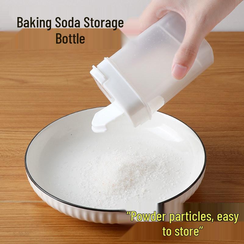 Dual-Lid Moisture-Proof Seasoning and Baking Soda Storage Jar