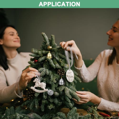 METERXITY 4-Pack Hanging Bells, Small Decorative Bells, Vintage Jingle Bells, Christmas/Home/Window/Door/Garden Decorations, Hanging Bell Pendants, Go