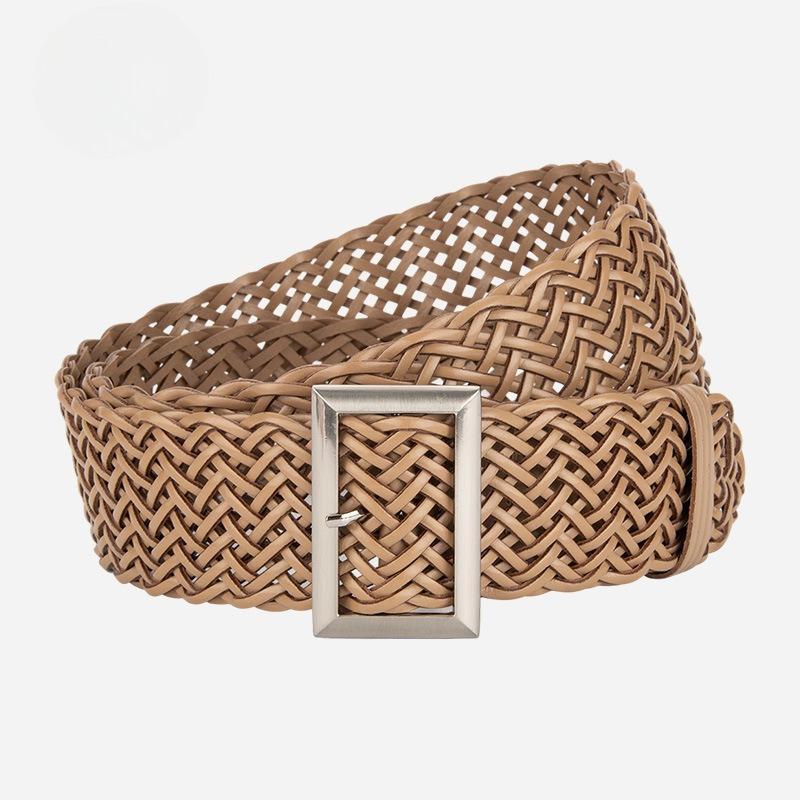 Women's Korean Style Fashion Braided Belt Fashionable Versatile Dress Accessories Without Punching Women's Belt