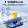 2.4A Multi-port Charger: Dual Type-C PD + Dual USB for Mobile Phones, Travel-Ready