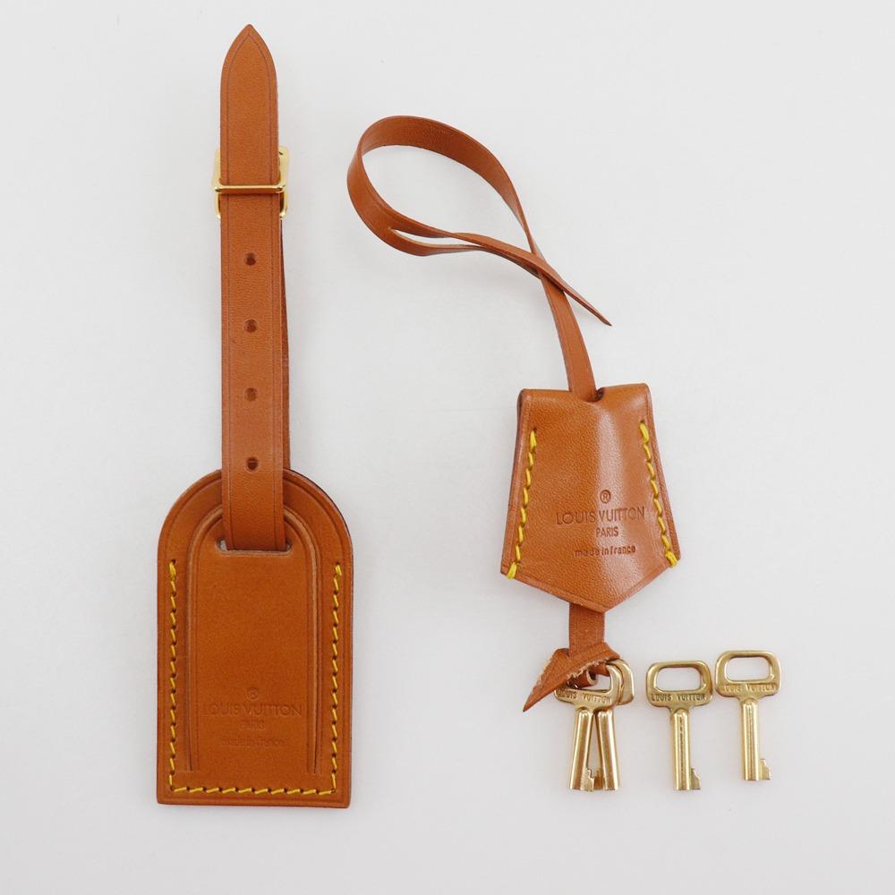 LOUIS VUITTON Selbit Business bag Nume leather vintage Camel Nomad mens Used