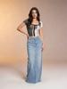 Summer Women's Loose Straight Denim Maxi Skirt - European/American Style