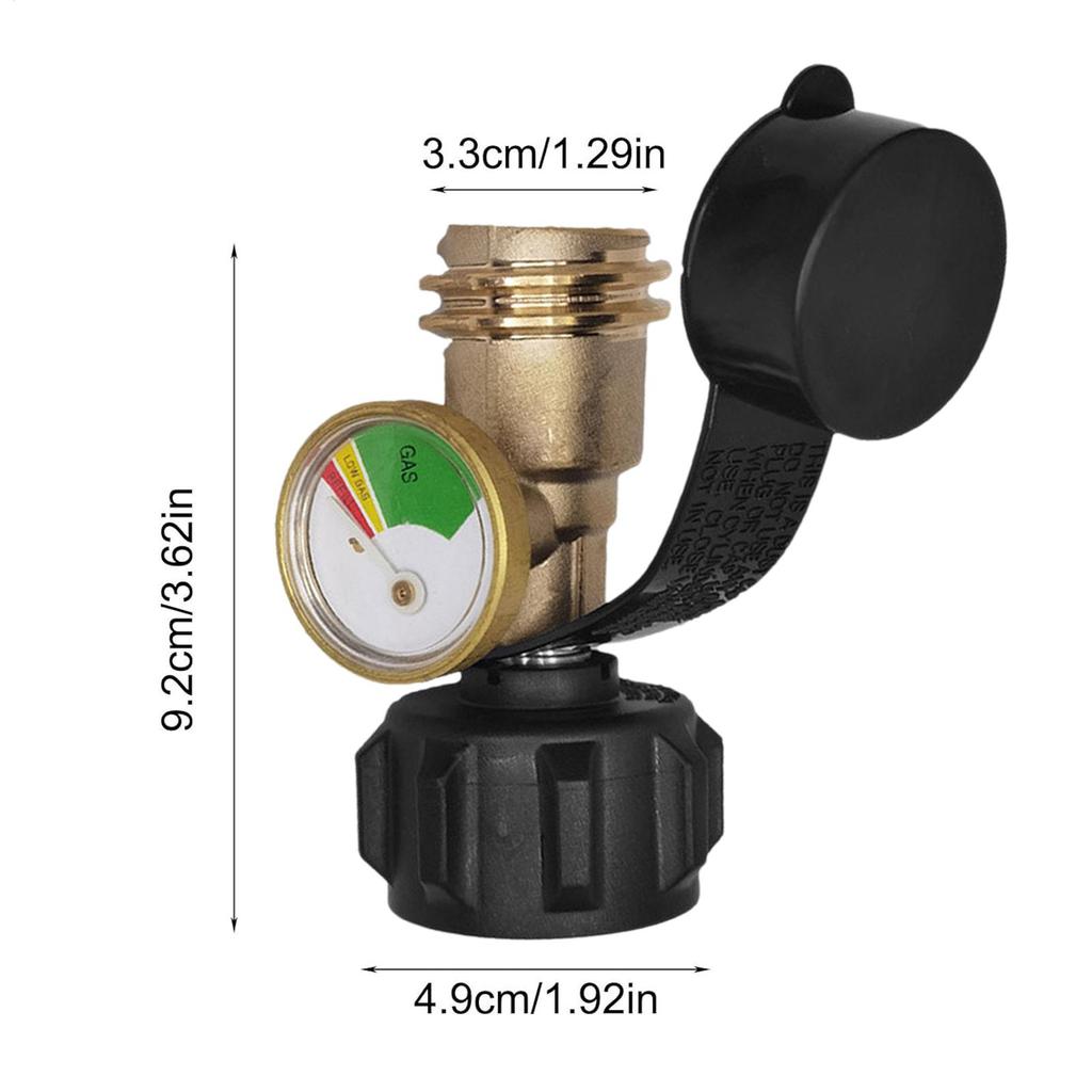 Propane Gauge Level Indicator Color Coded Propane Gauge Pressure Meter For 5-40lb Cylinders Stove Heater Burner Grilling BBQ