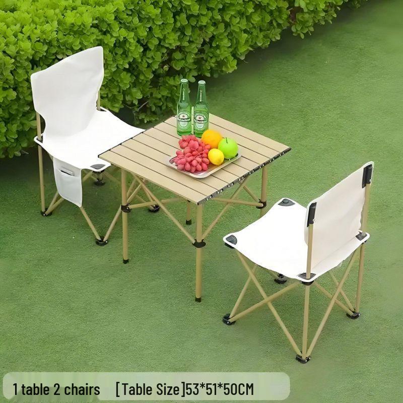 Sturdy Outdoor Folding Table and Chairs Set for Camping, Picnic, and BBQ