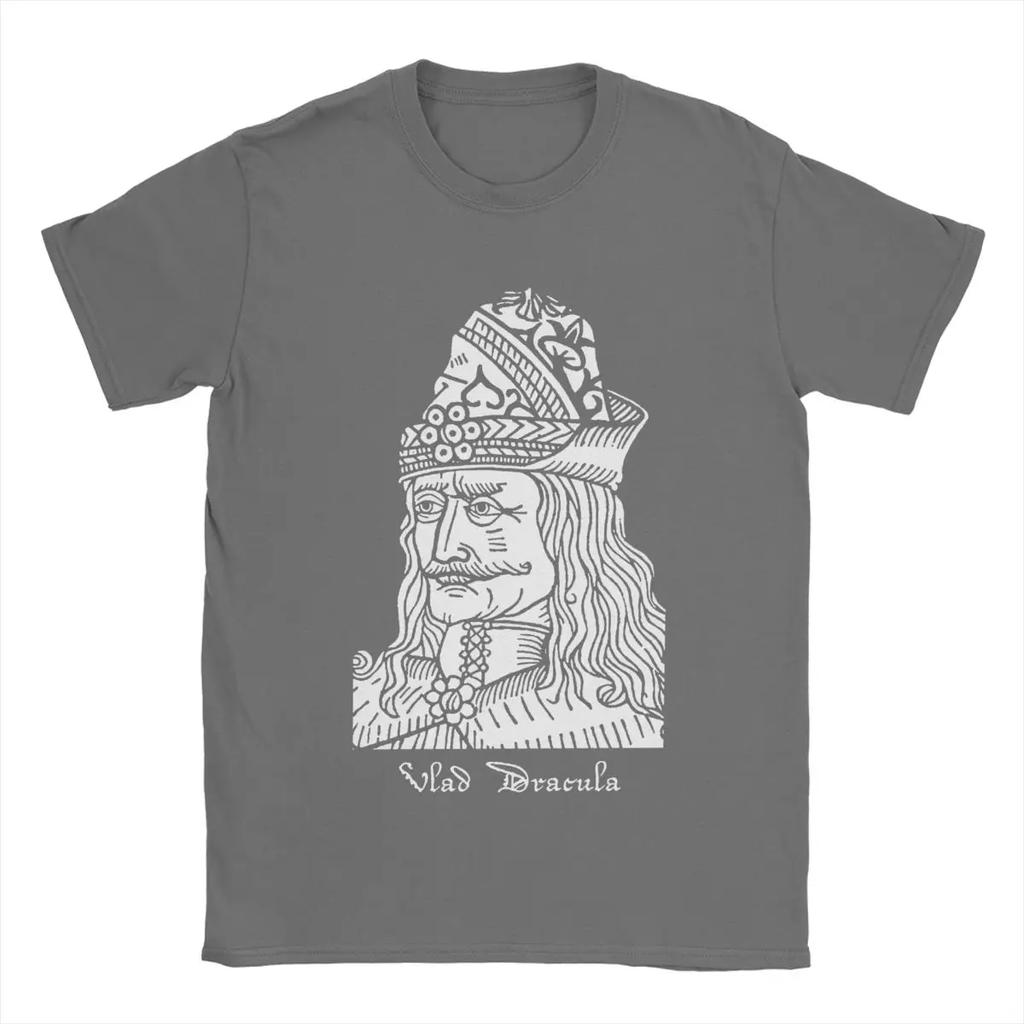 Vlad Dracula Tepes The Impaler Vampire Horror Movie T-Shirt Men Vintage Cotton Tee Shirt O Neck T Shirts Graphic Printed Clothes