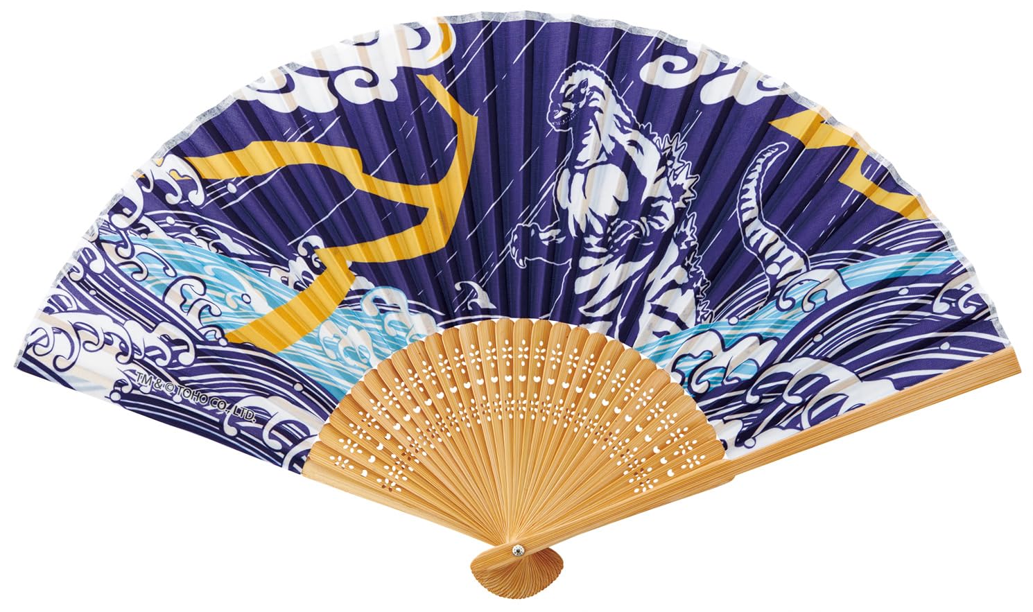 

Skater bamboo fan with Godzilla design for boys Japanese-style (ZSS1-A)