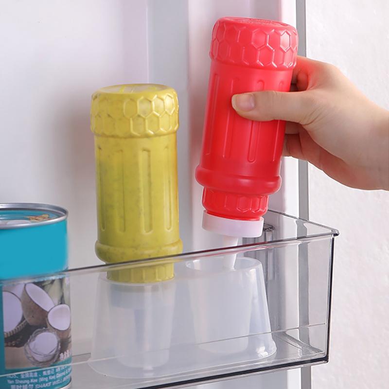 Neuer Stil Multifunktionales Gewürzglas Kunststoff-Aufbewahrungsregal 2 Fächer Gewürzsaucen Flaschenaufbewahrungsorganizer Für Küchenschrank