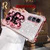 Glitter Mirror Rabbit Stand Phone Case for INFINIX HOT 70 60 50 40 Pro Plus 60I 50I 40I 4G 5G Four Corner Shockproof Soft Cover
