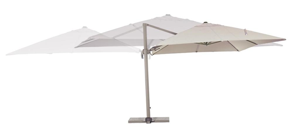 Garden Parasol 300X400Cm Bolzano Santorino Aluminum Sand