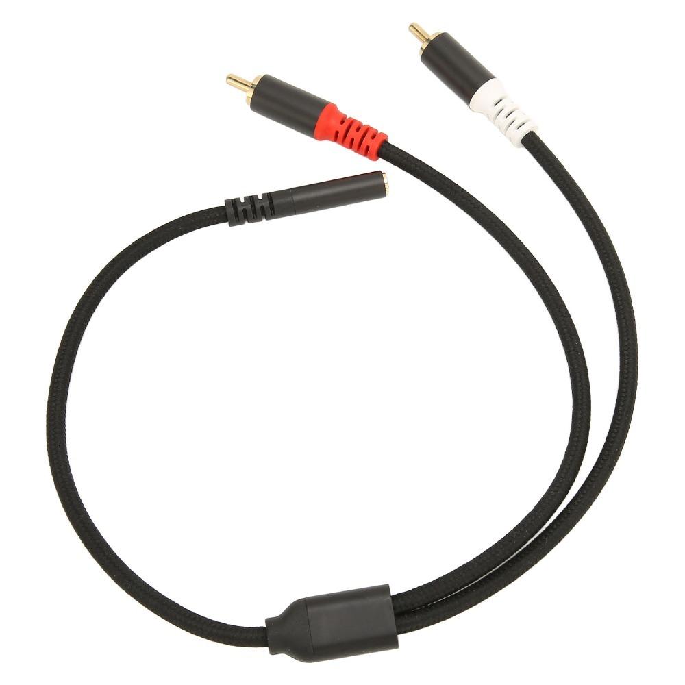 Flexible Stereo 3.5mm to 2RCA Cable Plug and Play Bidirectional Sound Y Splitter Cord  For Speakers