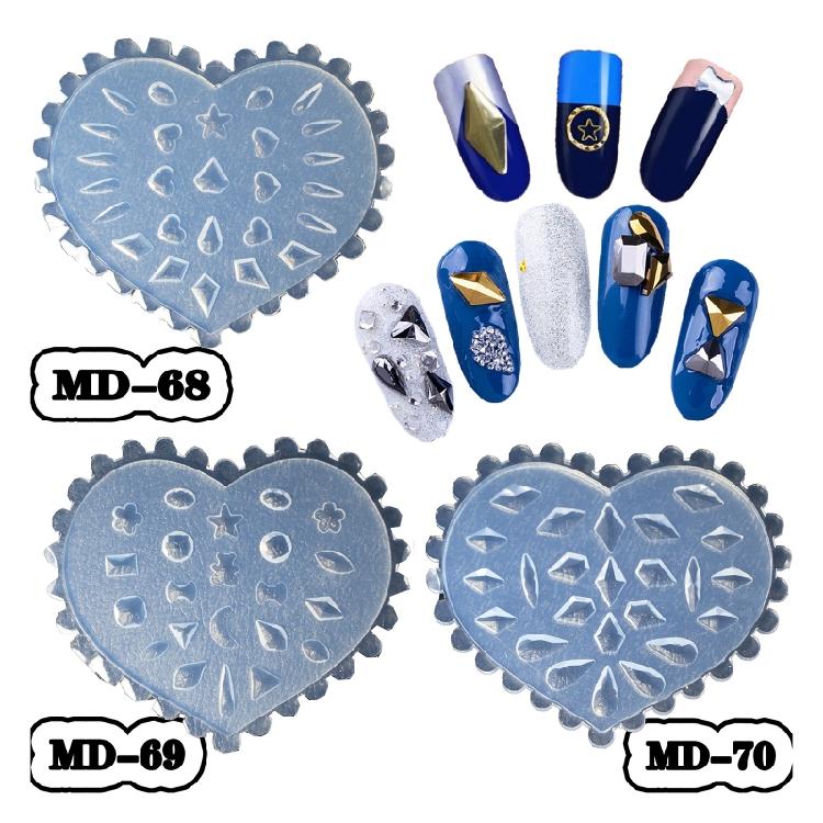 Beatiful Silicone Nail Template Flower Mold DIY Nail Art Mold Silicone Assorted