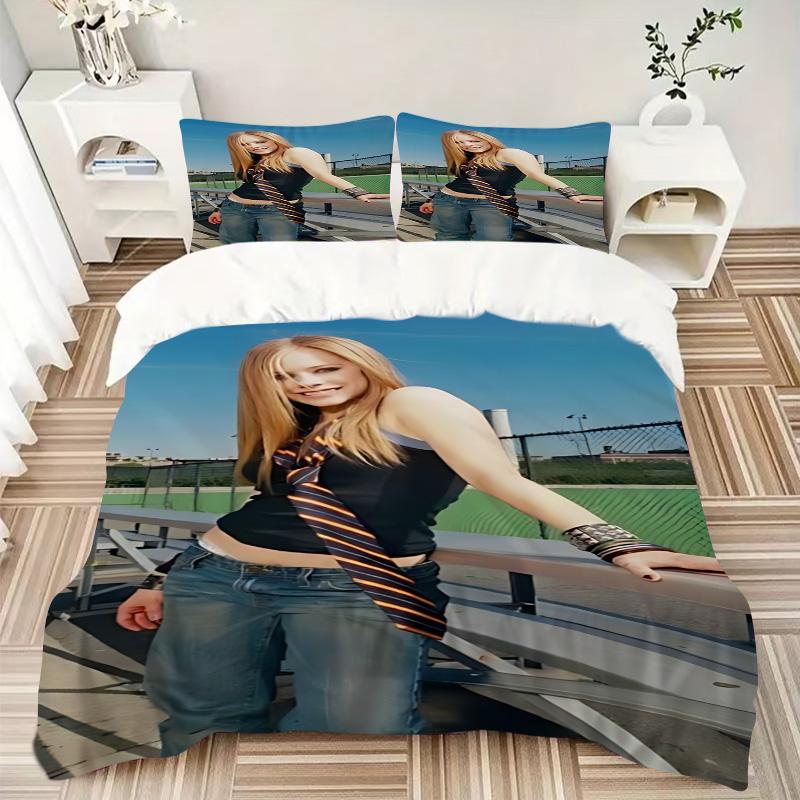 Y2K Fashion Style Print 3Pcs Bedding Set,Duvet Cover with 2 Bedro,Pillowcase Home Birthday Gift