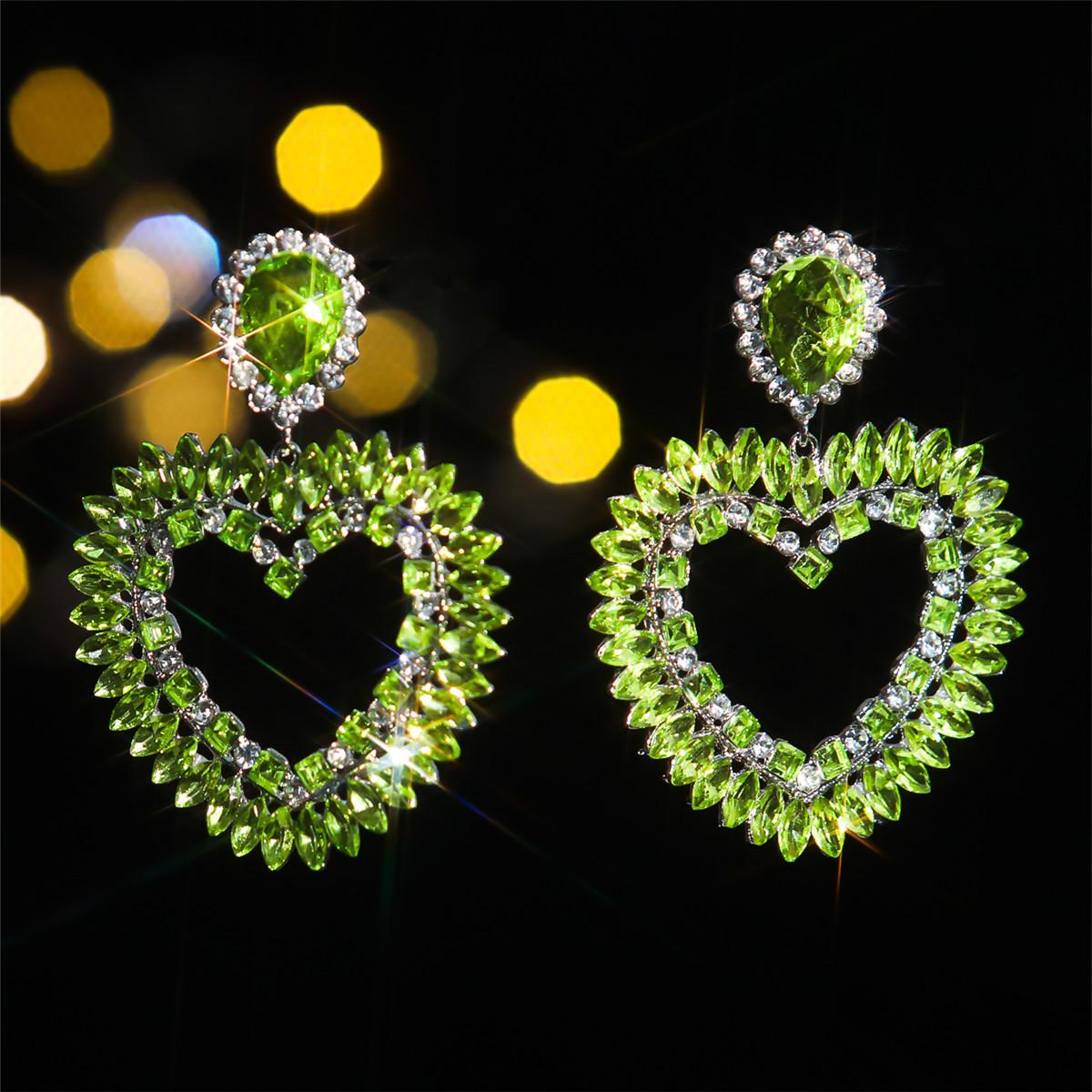 

Модные женские серьги-гвоздики с цветными стеклянными стразами, персонализированные преувеличенные серьги-гвоздики