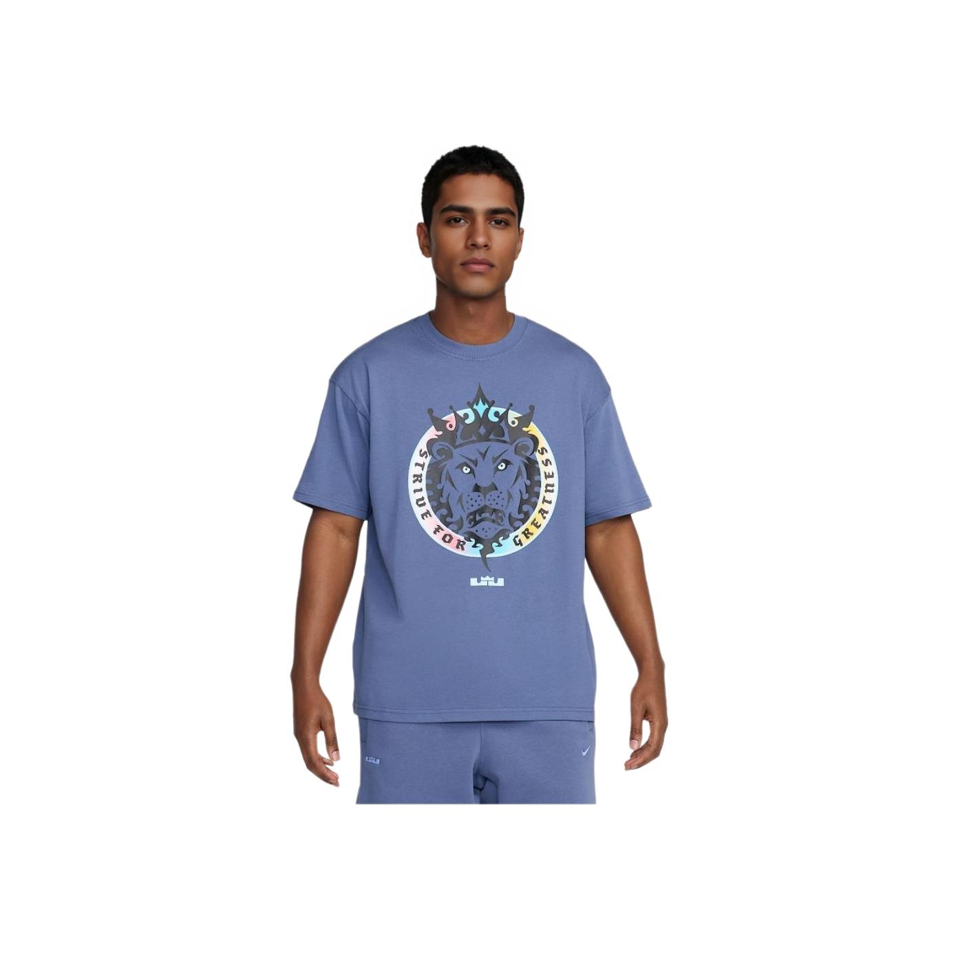 

Nike Max90 FW24 LeBron Series повседневная модная универсальная спортивная футболка с коротким рукавом мужские футболки синего цвета HJ3341-491 M