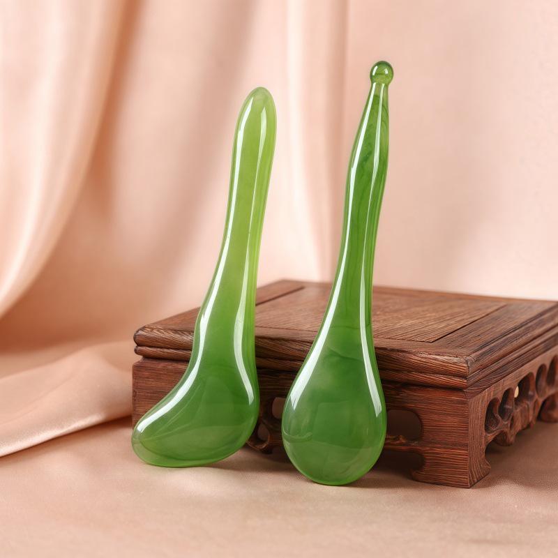 Buffalo Horn Gua Sha Board – Acupoint Scraper for Full Body and Face Meridian Massage in Beauty Salons